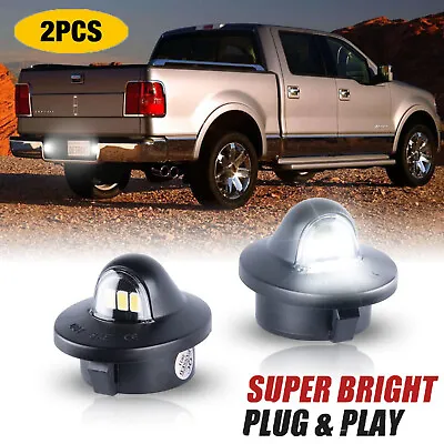 2 LED License Plate Light Rear Bumper Tag Assembly Lamp For Ford F150 F250 F350 • $9.99