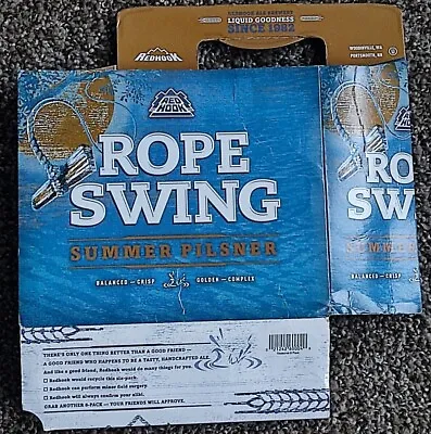 Vintage Rope Swing Cardboard 6 Pack Bottle Holder Carrier Caddy Lager Beer  • $11.55