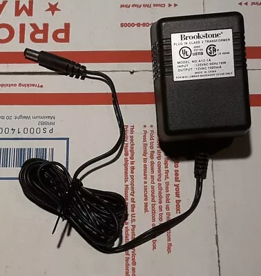 C58) Brookstone Power Adapter #A12-1A. Out: AC 12V 1000mA. For Lumbar Massager • $11.99