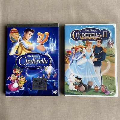 Waly Disney: Cinderella I & II Dreams Come True (DVD 2-Film Set) Princess Music • $5.99