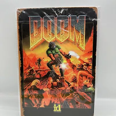 Doom Metal Video Game Poster Metal Tin Sign Game Room Cover Art Arcade Mancave • $10.99