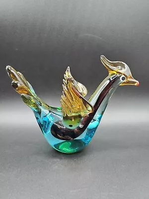 Art Glass Murano Figurine Bird With Repaired Beak • $18