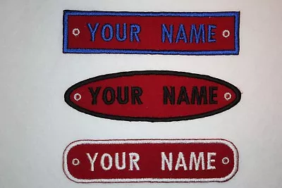 £3.25 • Buy  Personalised Embroidered Name Patch BLOCK FONT - Iron Or Sew On **FREE  POST*