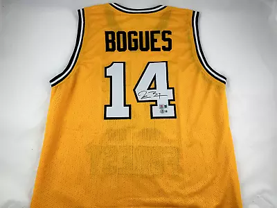 Muggsy Bogues Signed Autographed Yellow Wake Forest Basketball Jersey COA • $69.99