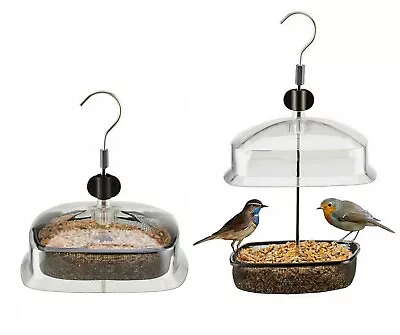 Garden Wild Bird Mealworm Hanging Feeder Seed And Nut Feeder Station With Canopy • £8.95