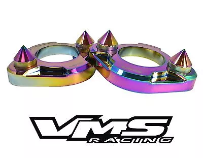 2 Neo Chrome Vms Racing Spike Strut Tower Support Braces 90-93 Acura Integra Da9 • $79.95