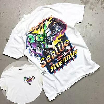 Vintage 1998 Seattle Supercross T-Shirt Cotton Unisex Size S-3XL • $19.99