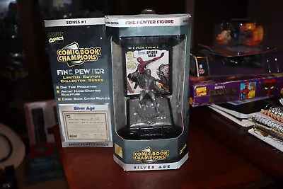 Marvel Comics Comic Book Champions 1962 Spiderman Silver Age Pewter Toy MIB • $17.99