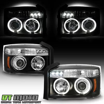 Black 2005-2007 Dodge Dakota LED Halo Projector Headlights Headlamps Left+Right • $165.99