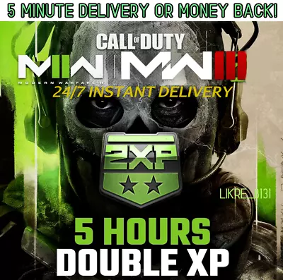 🔥 Call Of Duty Modern Warfare 2 MW2 & MW3 5 Hours Double XP Token Codes INSTANT • $4.23