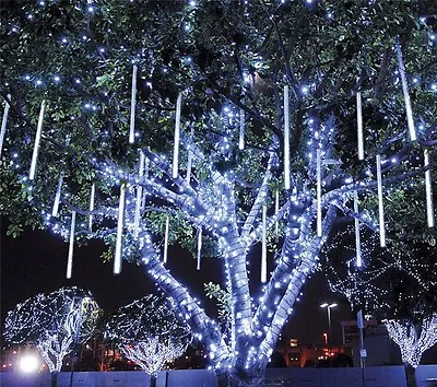 Meteor Shower Rain 8 Tube LED String Lights Outdoor Wedding Home Xmas Decoration • $16.08