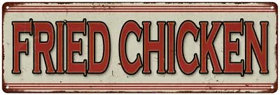 Fried Chicken Restaurant Diner Food Vintage Look Metal Sign 106180068013 • $49.95