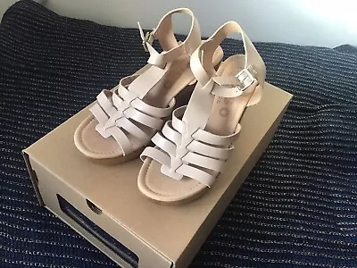 Marks And Spencer Indigo Collection Nude/Pale Pink Strappy Shoes In Size 5 • £4.99