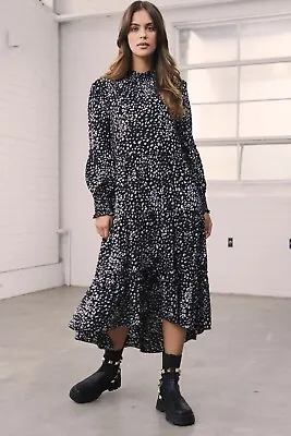 Decjuba Ariana Ruffle Midi Dress Size 12 • $60