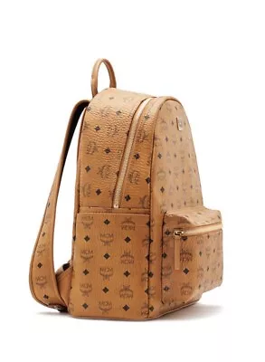 MCM Cognac / Brown Medium Backpack • $374