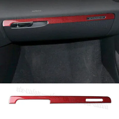 RED Carbon Fiber Copilot Dashboard Panel Cover Trim For Audi TT 8N 8J Mk1 08-14 • $18.99