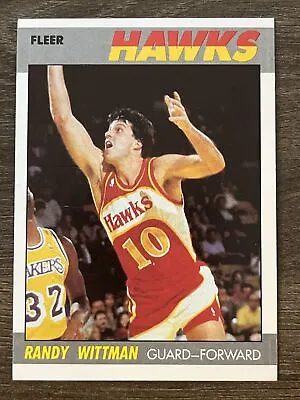 RANDY WITTMAN 1987 ATLANTA HAWKS 87-88 FLEER BASKETBALL NBA #126 Of 132 NRMT • $1.02