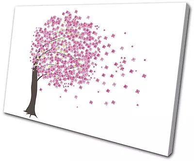 Floral Cherry Blossom Simple SINGLE CANVAS WALL ART Picture Print VA • $64.99