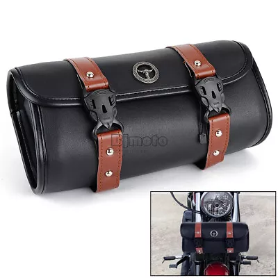 Motorcycle Motorbike Leather Side Saddle Bags Tool Tail Bag Luggage Storage • $36.29