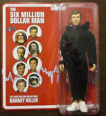 Six Million Dollar Man Barney Hiller 8  Retro Figure Bionic Man Race Car Driver • $51