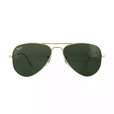 £91 • Buy Ray-Ban Sunglasses Small Aviator 3044 L0207 Gold Green G-15