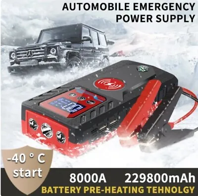12v 8000A Car Jump Starter Booster Jumper Portable Power Bank Battery Charger • $16.99