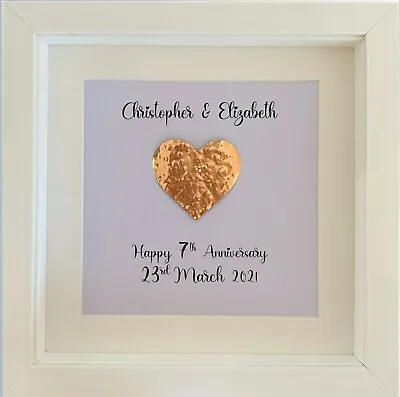 Personalised 7th Wedding Anniversary Gift Copper 7 Year Wedding Anniversary Gift • £21.99