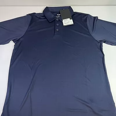 Oakley Golf Men's Small Navy Crestible Solid Golf Polo Shirt Brand New • $22.99