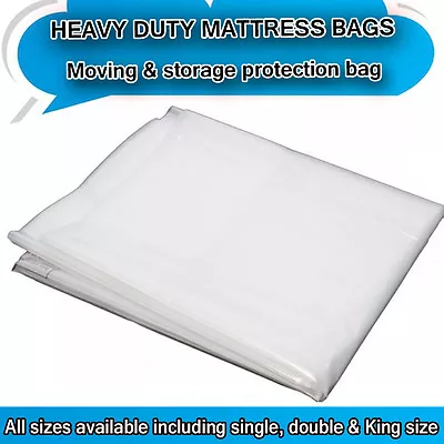 MATTRESS BAG HEAVY DUTY REMOVAL STORAGE MOVING  POLYTHENE Bags *400 Gauge* • £3.26