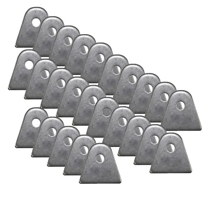 25 Pack Chassis Mounting Tabs 1/8  Thick Steel 1/4  Hole 1-7/16  Long Weldable • $48.99