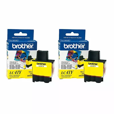 2PK Genuine Brother LC41 Yellow For MFC-3240C MFC-3340CN MFC-5440CN MFC-5840CN • $5.99