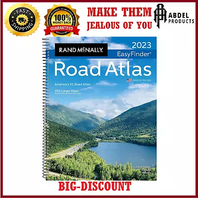 $19.53 • Buy Rand Mcnally USA Road Atlas 2023 BEST Large Scale Travel Maps United States NEW.