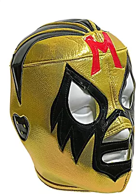 MIL MASCARAS Adult Lucha Libre Wrestling Mask Pro-fit Costume Wear - Yellow • $26.52