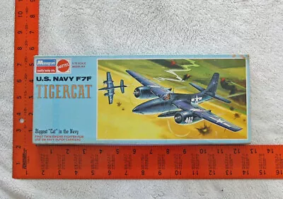 Monogram US Navy F7F Tigercat 1:72 Model Kit#68137 Complete Vintage 1968 • $39.98