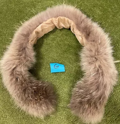 Genuine 100% Racoon Or Fox ?Lined  Fur Collar Piece  31  Long 5  Wide #G • $39.99