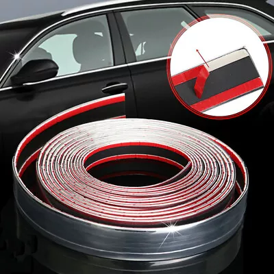 Chrome-DIY Exterior Car Adhesive Strip Trim Molding Styling Decoration 2.5M 30mm • $13.67