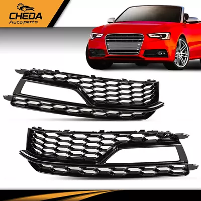 2x Fit For 2013-2016 Audi A5 S-Line S5 Front Bumper Fog Light Grilles Cover Trim • $42.69