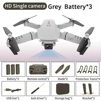 $45.89 • Buy 4K Drone Mini With HD Camera Drones Foldable RC Quadcopter With 3 Batteries NEW