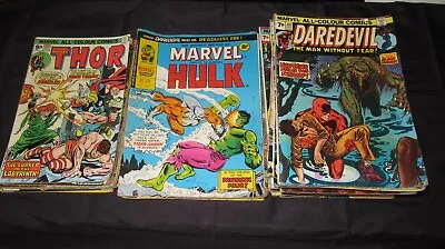 LOT OF 67 VINTAGE MARVEL DC ETC COMICS 1960s/1970s HULK THOR IRON MAN ETC • £275