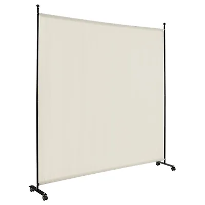 6FT Single Panel Room Divider W/ Wheels Rolling Fabric Partition Privacy Screen • $49.99