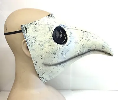 £9.99 • Buy The Plague Doctor Mask Costume White Latex Halloween Gothic Steampunk Bird Beak