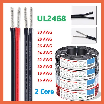 Electrical Wire Stranded UL2468 Twin 2-core PVC Cable Tinned Copper 30 - 16 AWG • $6.35