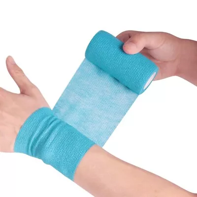 Self-Adhesive Cohesive Bandage Wrist Ankle First Aid Sport Medical Tape Wrap NEW • £3.06