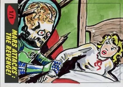 £59.99 • Buy Mars Attacks The Revenge [2017] Sketch Card By Jennifer Allyn