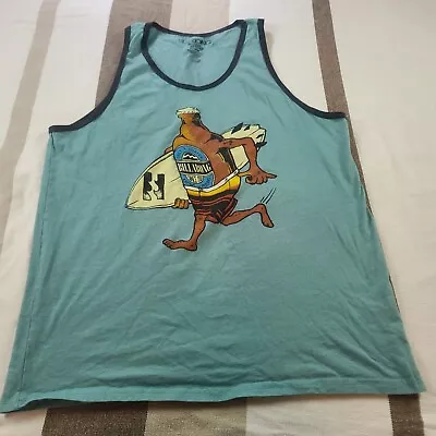 BillaBong Mens Extra Large Beer Surfer Green Tank Top T-Shirt  • $22