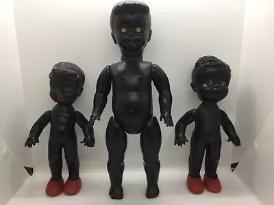 Vintage Black Plastic Dolls Made In Hong Kong • $49.99