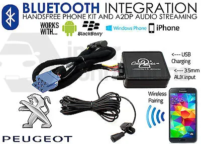 Peugeot 406 Bluetooth Music Streaming Handsfree Car Kit AUX USB MP3 IPhone Sony • £89.90