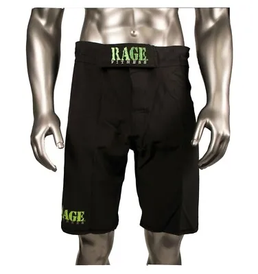 Men's Workout Cross Training Shorts Rage Fitness Solid Black Sizes L XL XXL • $12.44