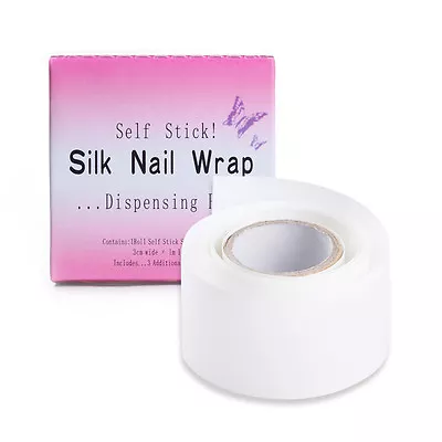 Adhesive Silk Nail Wrap Stickers Protector Tape Gel Stickers Extension Tool • $1.49