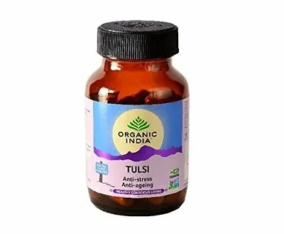 $13.99 • Buy Organic India Tulsi 60 Capsules Reduces Stress Improves Stamina Boosts Immunity
